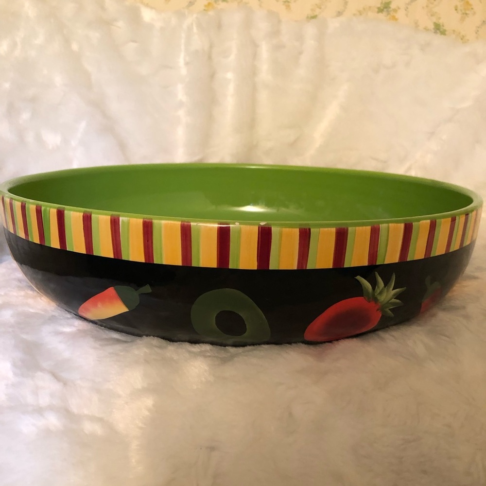 Crate & Barrel Pimenta Caliente Large Chip & Salsa Plate